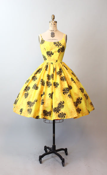 1950s KAMEHAMEHA sun dress COTTON xxs | new spring summer
