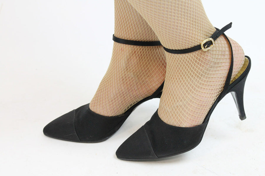 Vintage Chanel shoes size 38/8 | ankle strap designer pumps