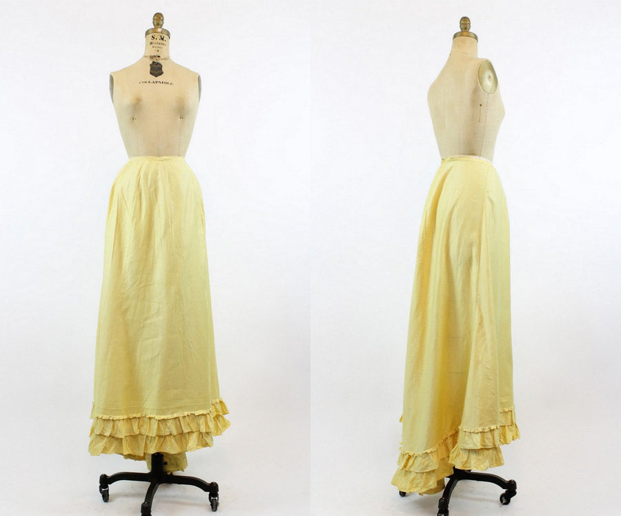 1910s Edwardian Skirt cotton medium large | new spring