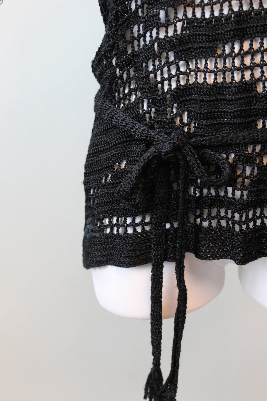 1920s GLOSSILLA FRINGE crochet TOP sweater small medium | new fall