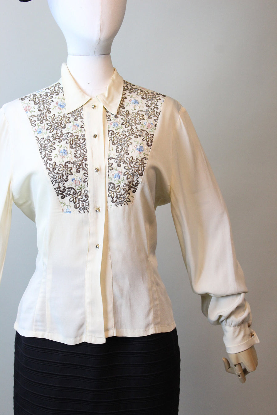 1950s 1950s documented GENE BART cocktail blouse small | new fall