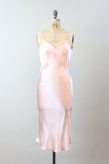 1930s BIAS CUT slip dress nightgown small medium | new winter