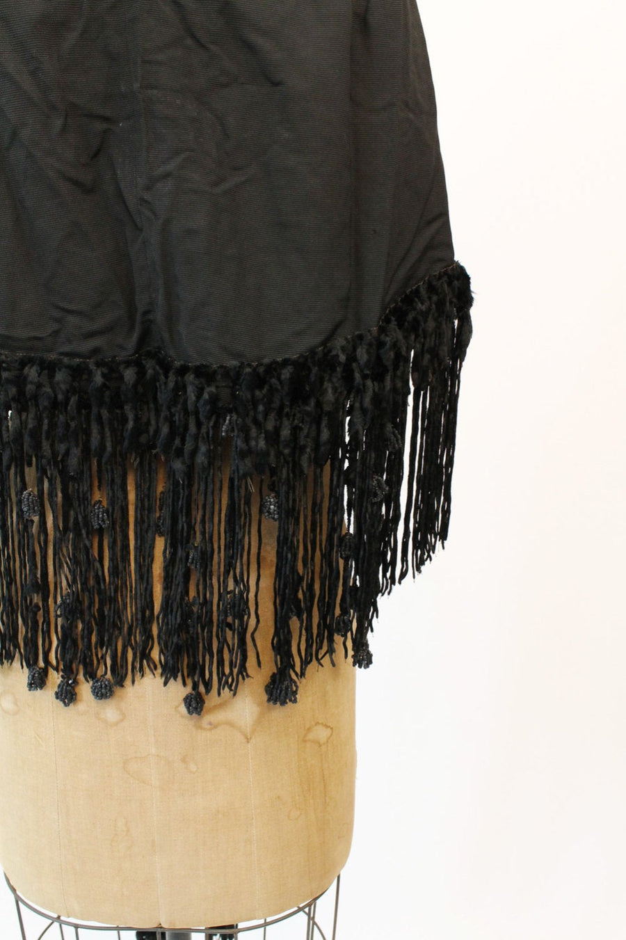 Victorian cape | silk fur fringe | antique Edwardian