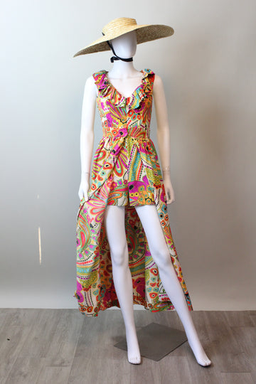 1960s two piece ROMPER and OVER SKIRT xs | new spring