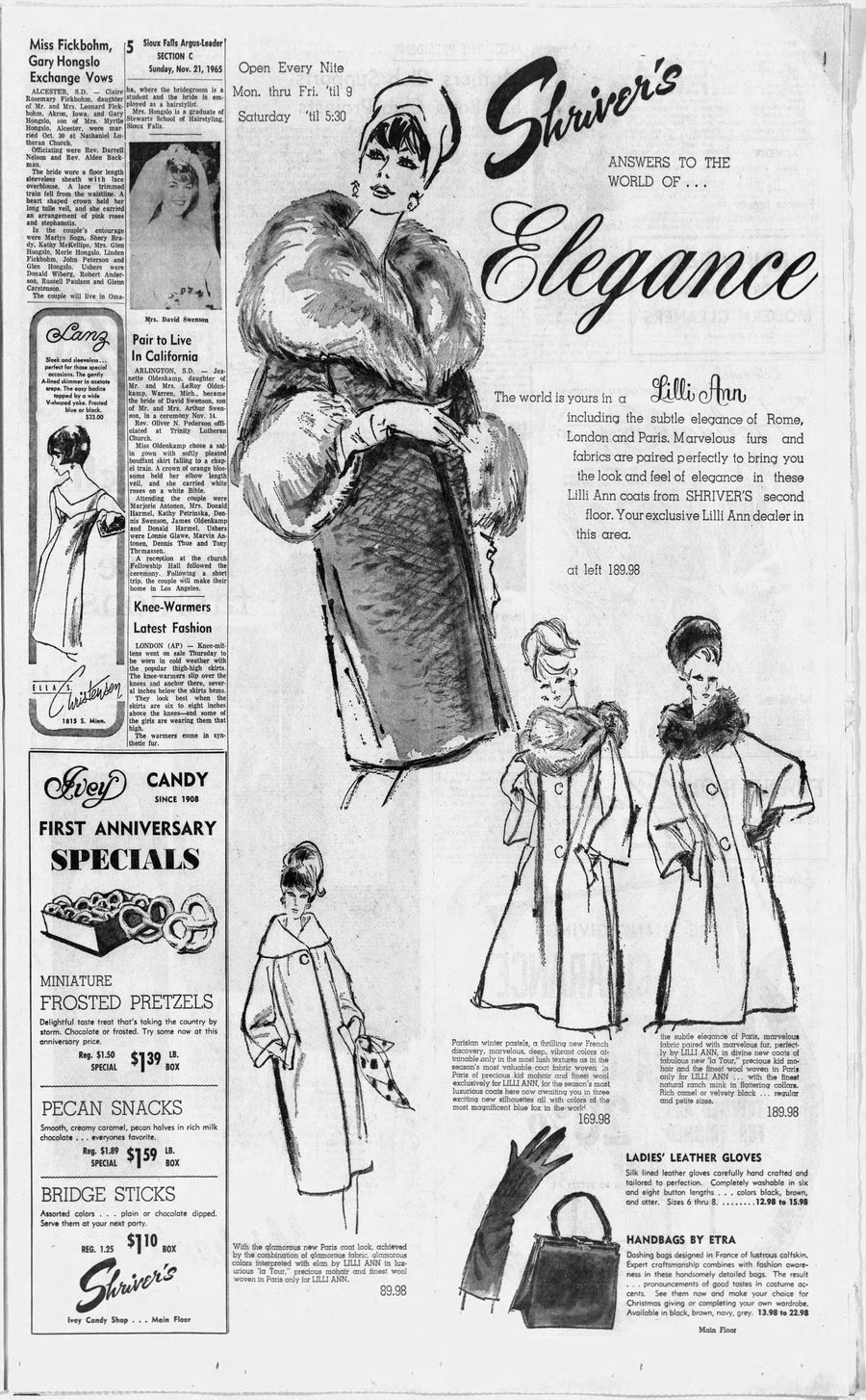 1960s 1965 LILLI ANN fox fur collar coat small medium | new fall winter