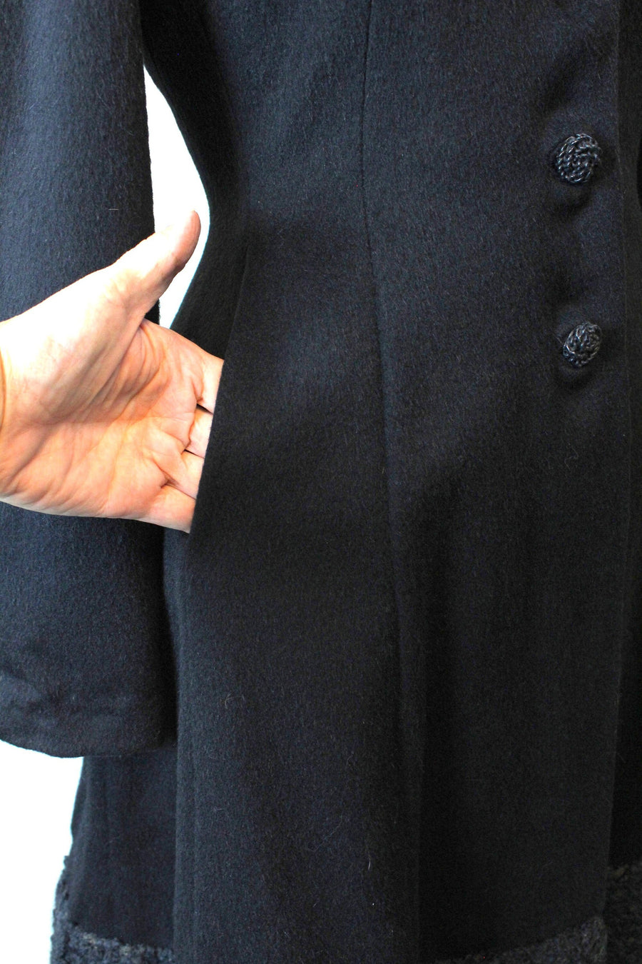 1950s PRINCESS fur TRIM coat xs | new fall