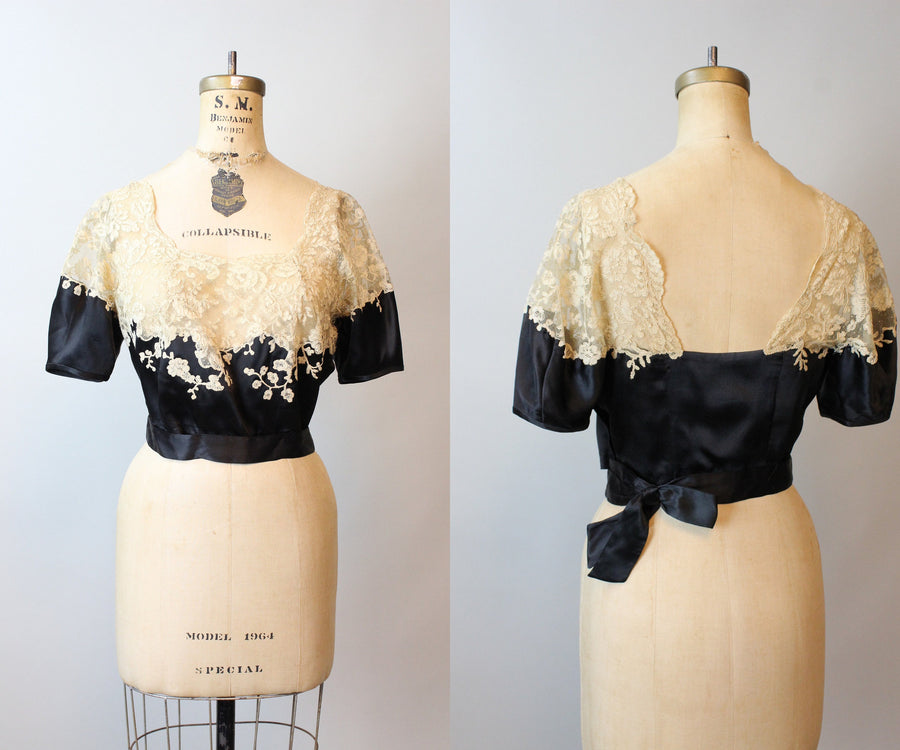 EDWARDIAN antique top SILK camisole xs | new fall winter