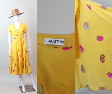 1970s HALSTON silk dress small medium | new spring summer