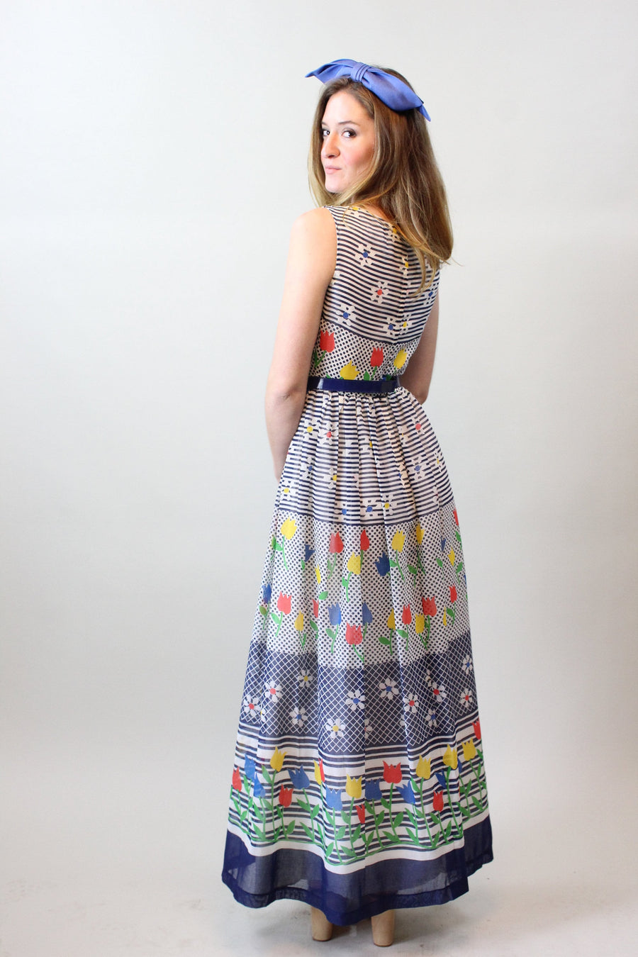 1960s MISS ELLIETTE cotton TULIP dress xs | new spring summer
