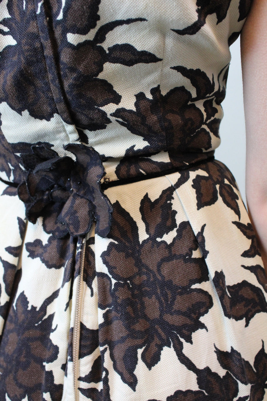 1950s I MAGNIN cotton pique dress xs | new spring summer
