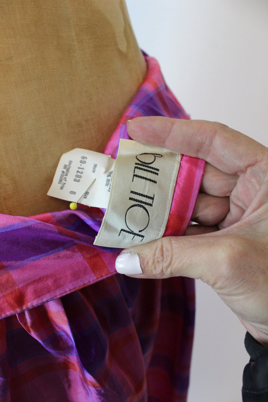 1980s 1980 documented BILL TICE silk halter dress small | new spring summer