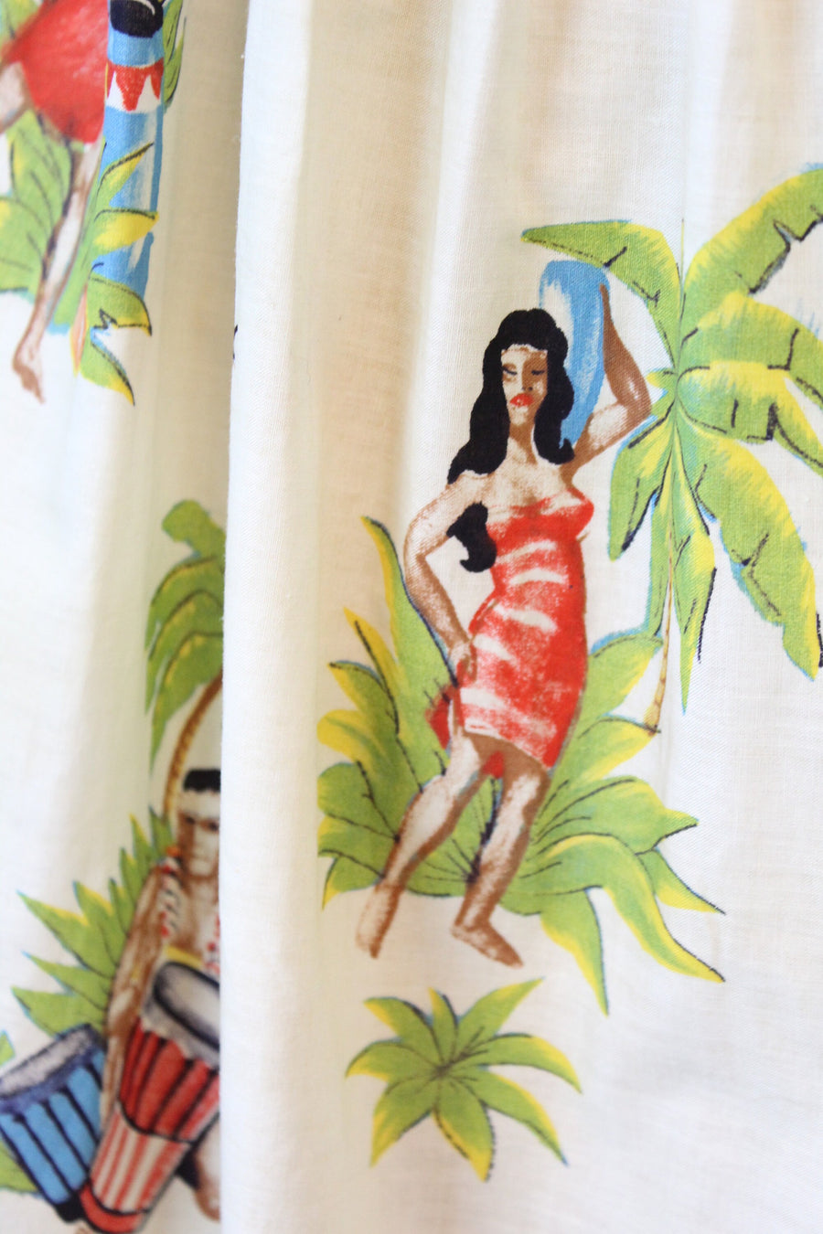1950s NATIVE HAWAIIAN novelty print skirt medium | new spring summer