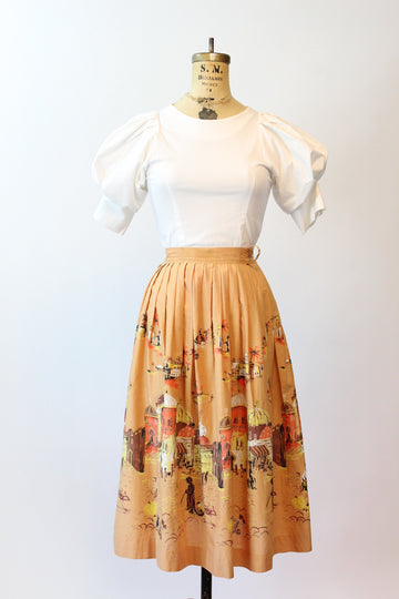1950s millworth CASBAH novelty print skirt xs | new spring summer