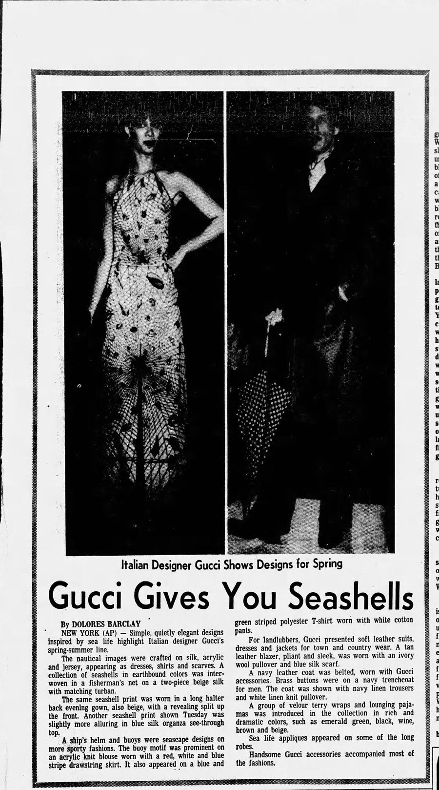 1970s 1975 documented GUCCI seashell print halter skirt small | new spring summer