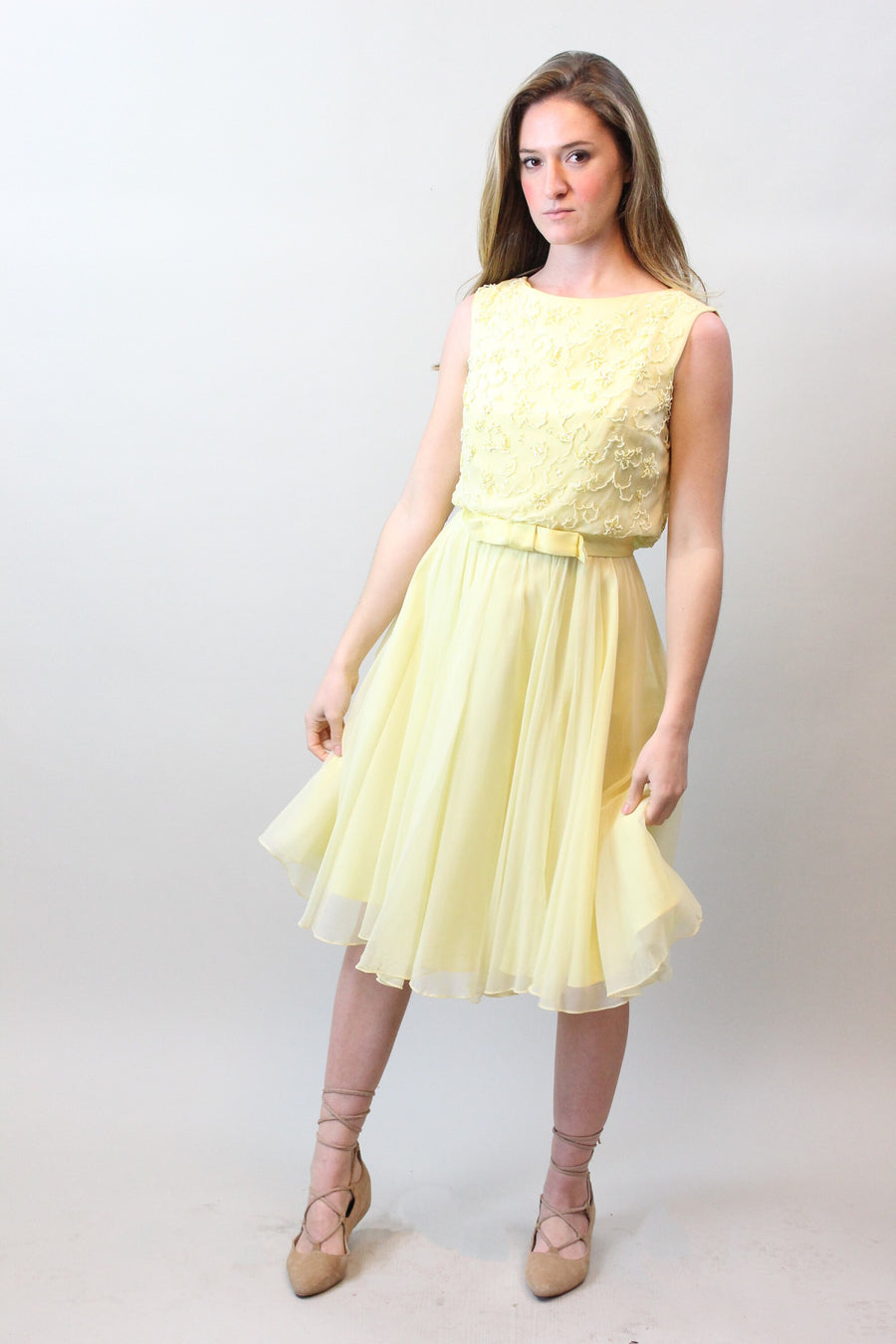 1960s MISS ELLIETTE beaded CHIFFON dress small | new spring summer Napa Valley Vintage 1960s MISS ELLIETTE beaded CHIFFON dress small | new spring summer Napa Valley Vintage
