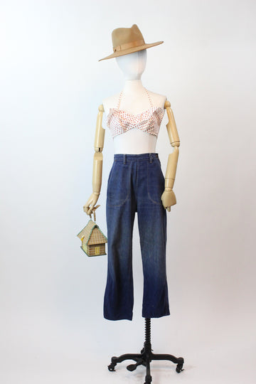 1940s 1950s jeans DENIM workwear xs | new spring summer