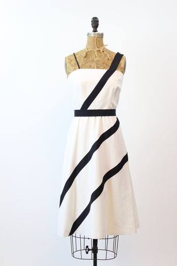 1960s LILLI DIAMOND graphic black white dress xs| new spring summer