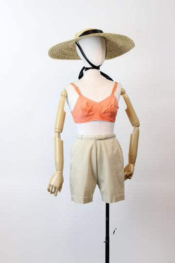 1950s cotton BELTED shorts xs | new spring summer