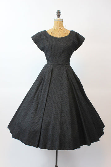 1950s EYELASH FRINGE cotton dress small | new spring summer