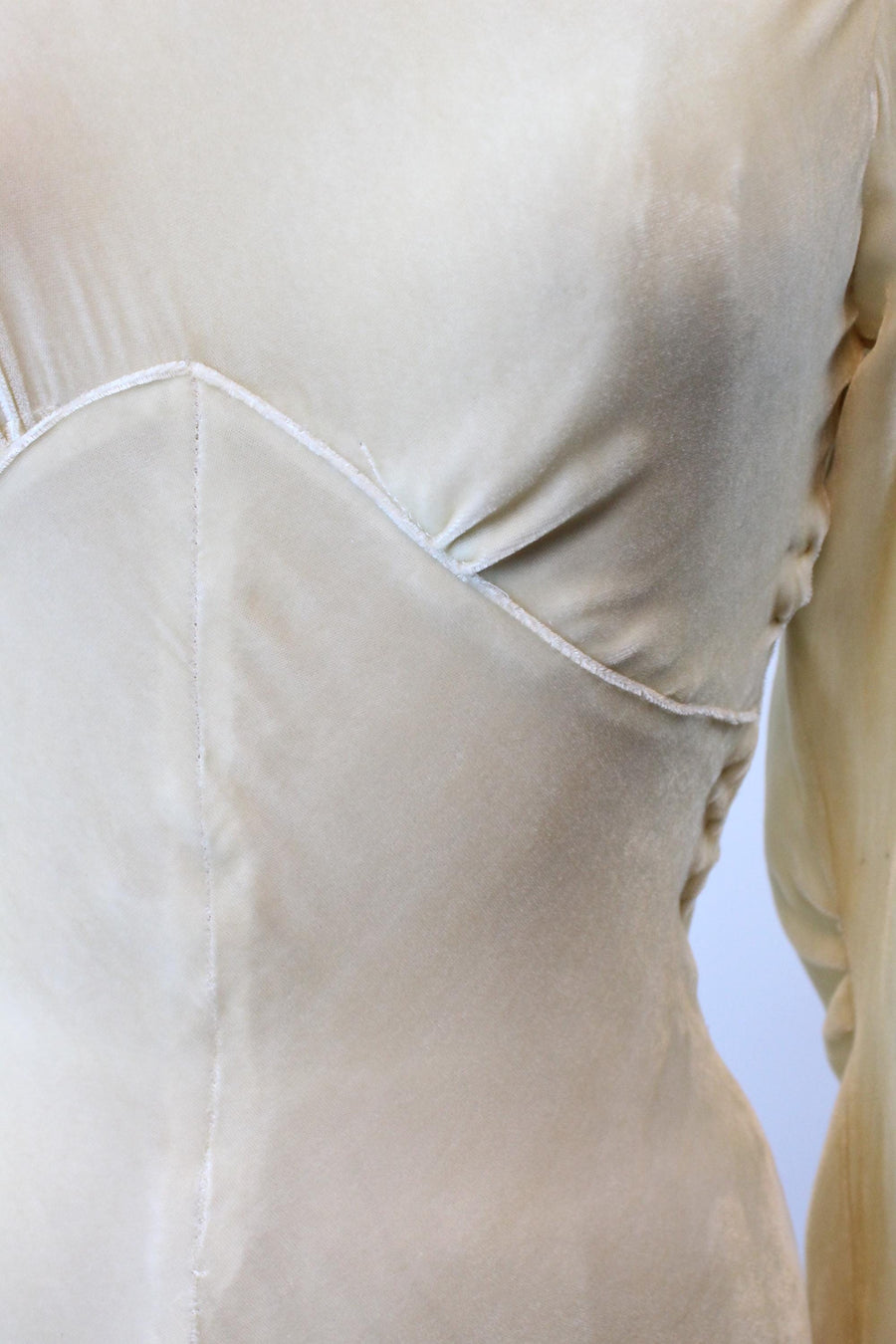1930s VELVET WEDDING dress train xs | new fall winter
