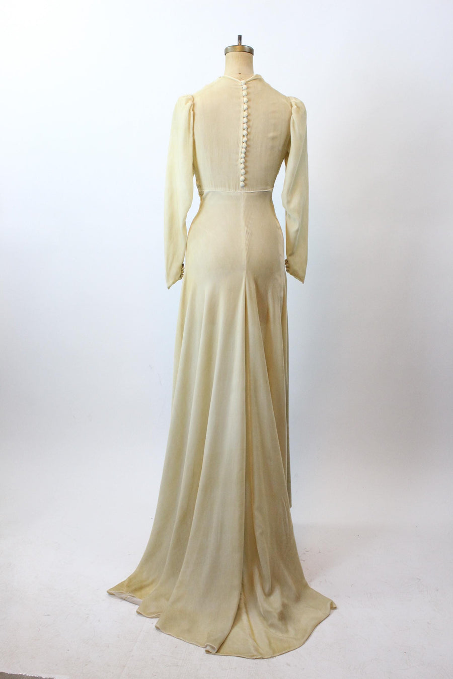 1930s VELVET WEDDING dress train xs | new fall winter