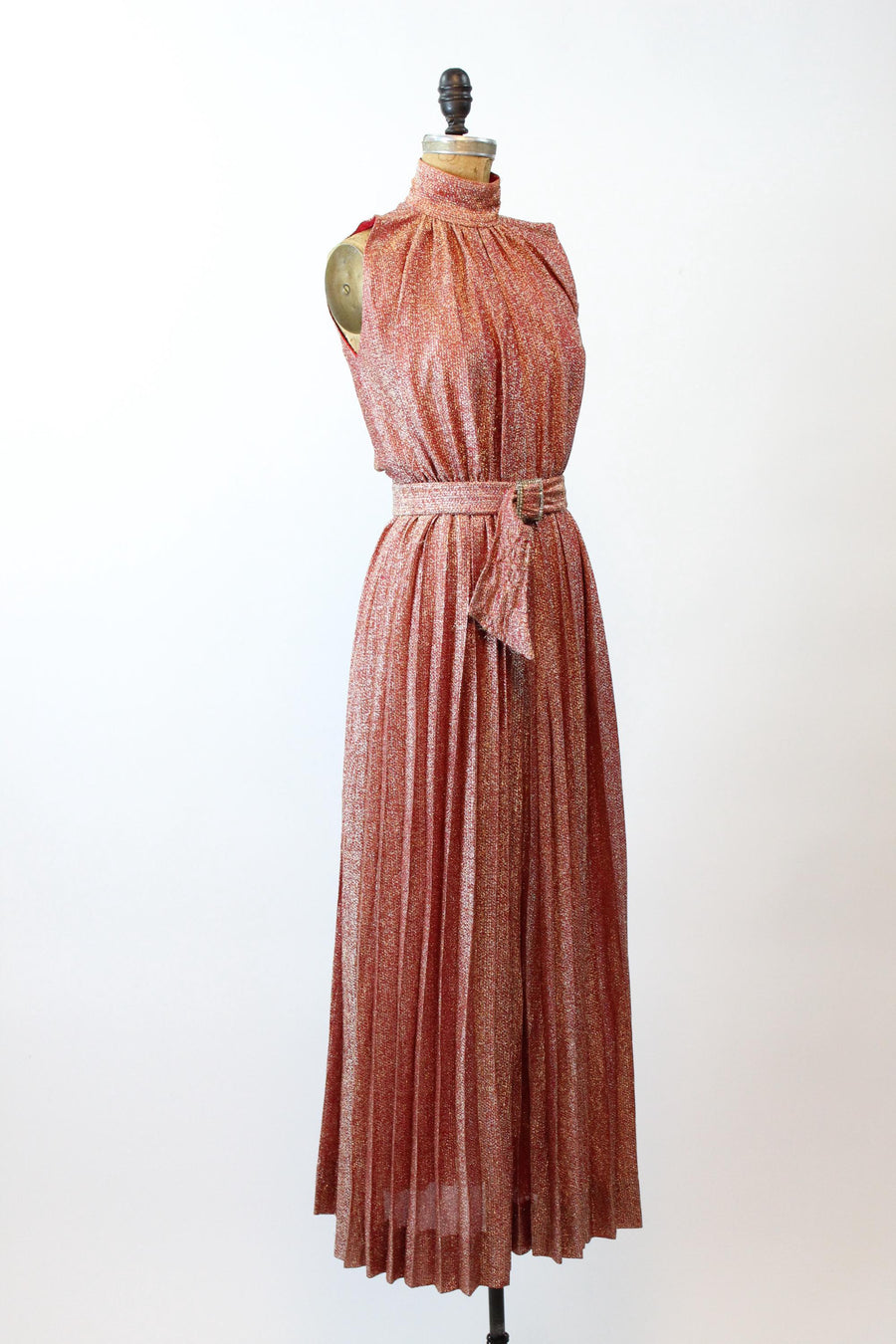 1960s LUREX metallic gown RHINESTONE belt dress small | new fall winte Napa Valley Vintage 1960s LUREX metallic gown RHINESTONE belt dress small | new fall winte Napa Valley Vintage