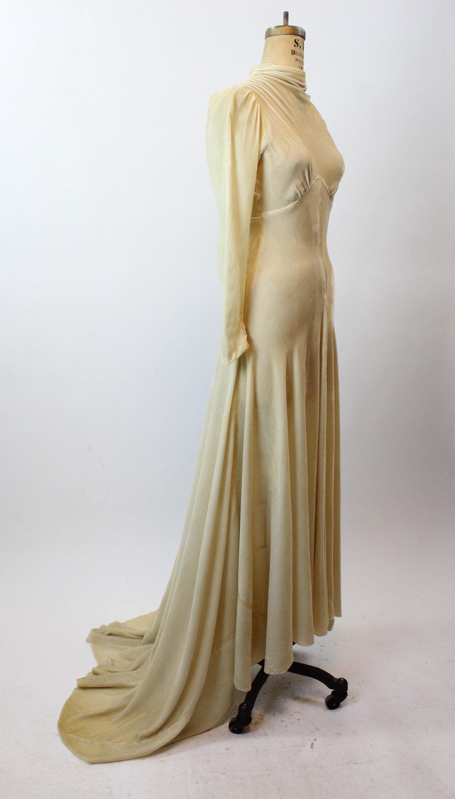1930s VELVET WEDDING dress train xs | new fall winter