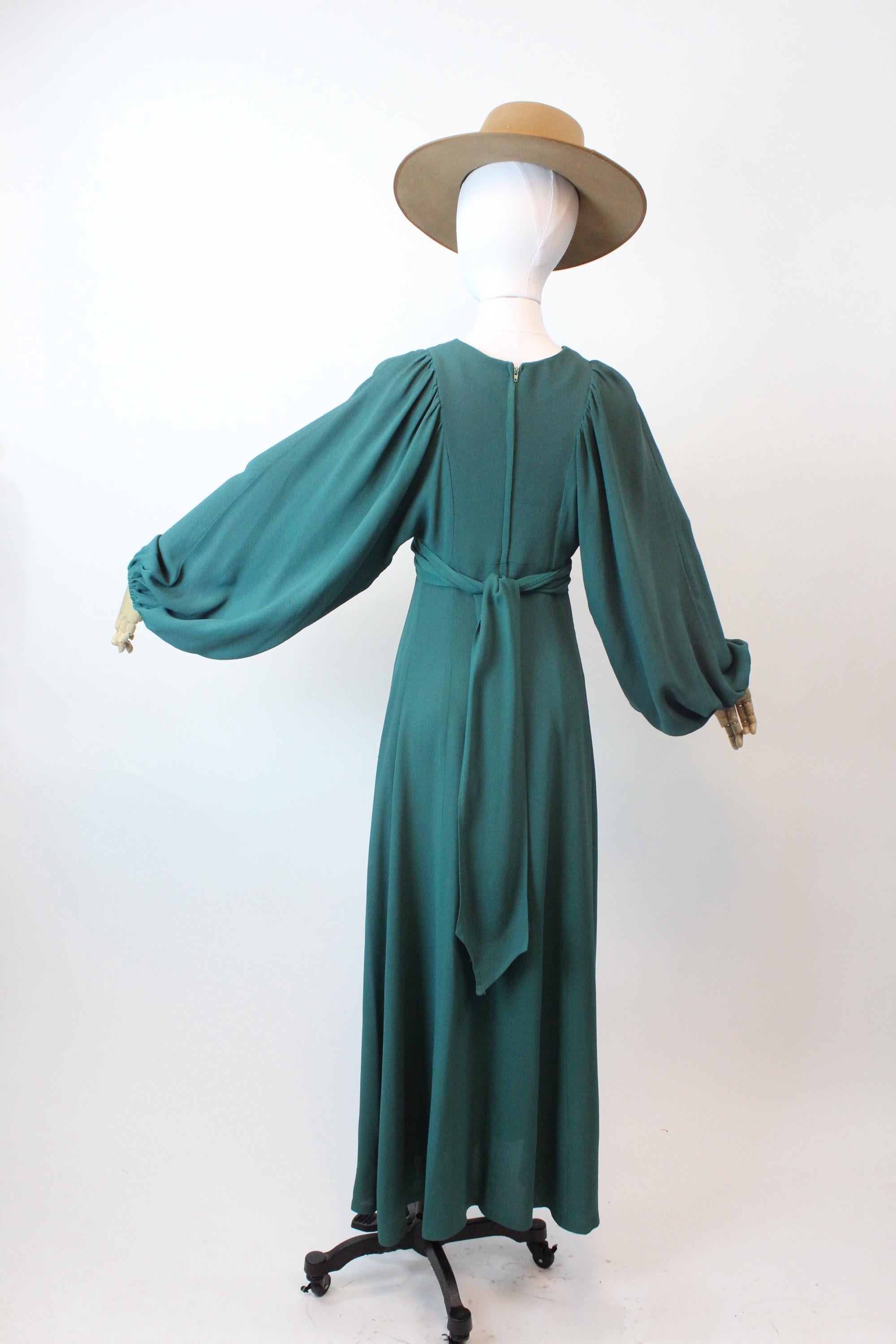1970s 1971 OSSIE CLARK balloon sleeves maxi dress small