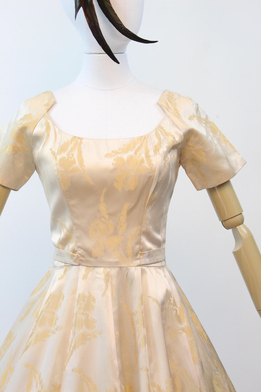 1950s SUZY PERETTE brocade gold dress small | new fall winter Napa Valley Vintage 1950s SUZY PERETTE brocade gold dress small | new fall winter Napa Valley Vintage