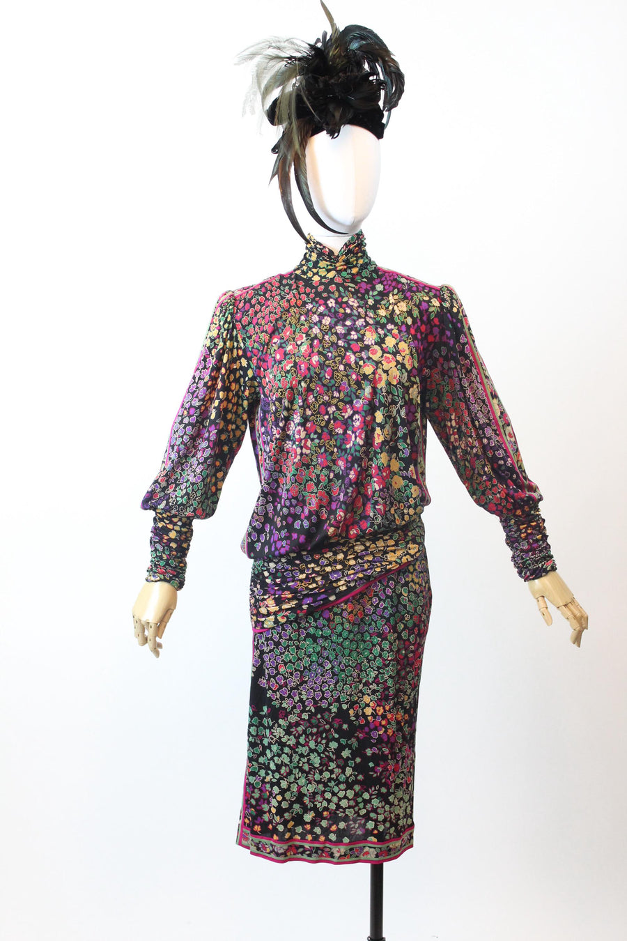 1980s LEONARD OF PARIS dropwaist silk jersey dress small medium | new Napa Valley Vintage 1980s LEONARD OF PARIS dropwaist silk jersey dress small medium | new Napa Valley Vintage