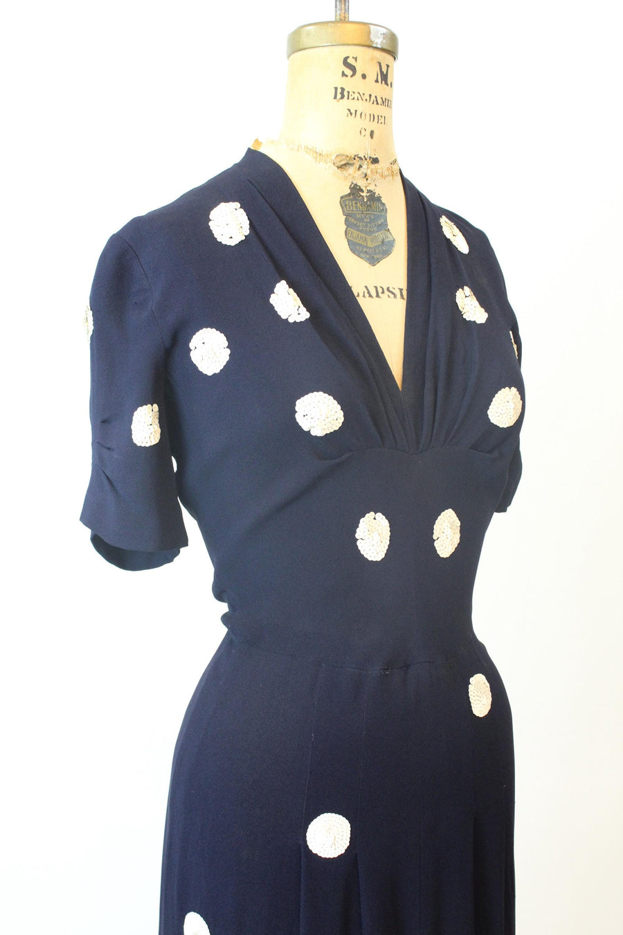 1940s NEIMAN MARCUS sequin disc dress small medium | new fall winter