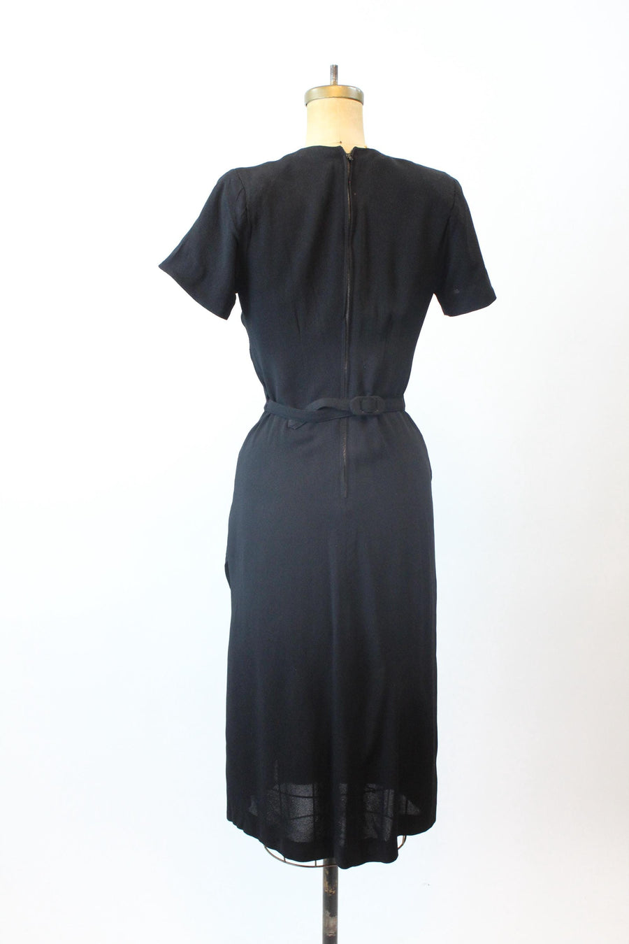 1940s SEQUIN BEADS apron dress medium | new fall winter