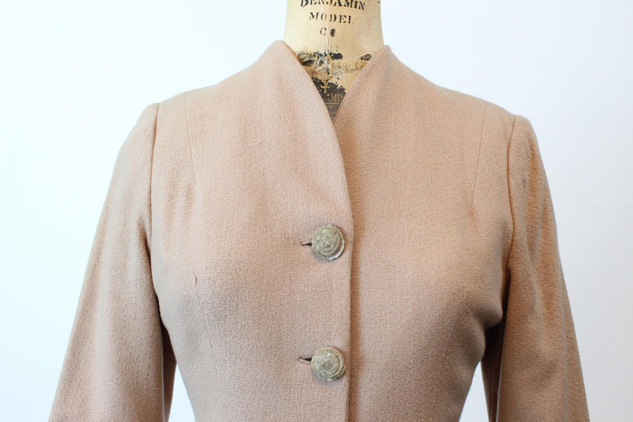 1940s BLUSH soutache suit jacket skirt xs | new fall winter