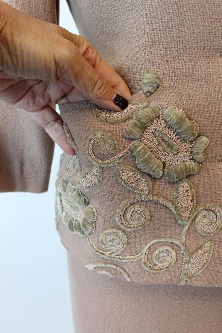 1940s BLUSH soutache suit jacket skirt xs | new fall winter