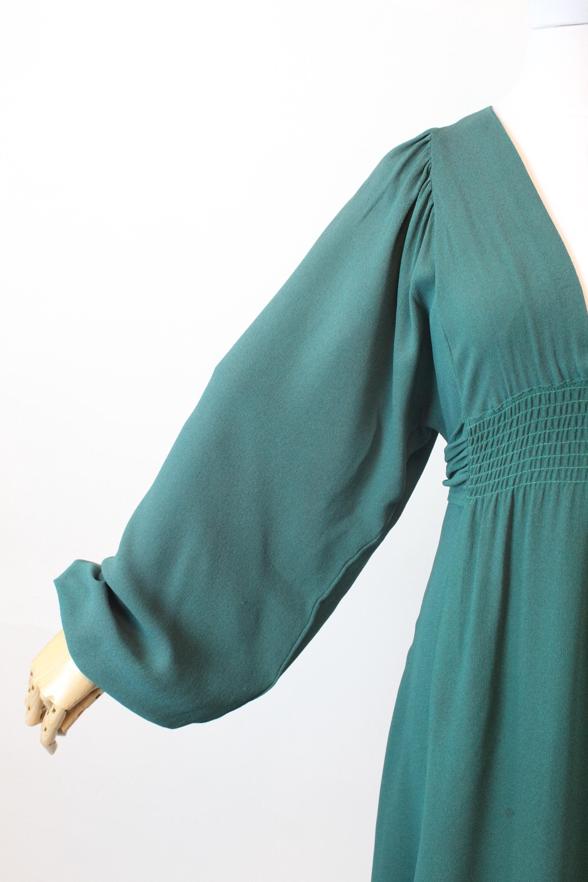 1970s 1971 OSSIE CLARK balloon sleeves maxi dress small