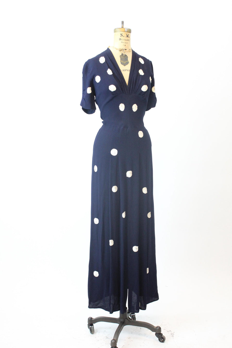 1940s NEIMAN MARCUS sequin disc dress small medium | new fall winter