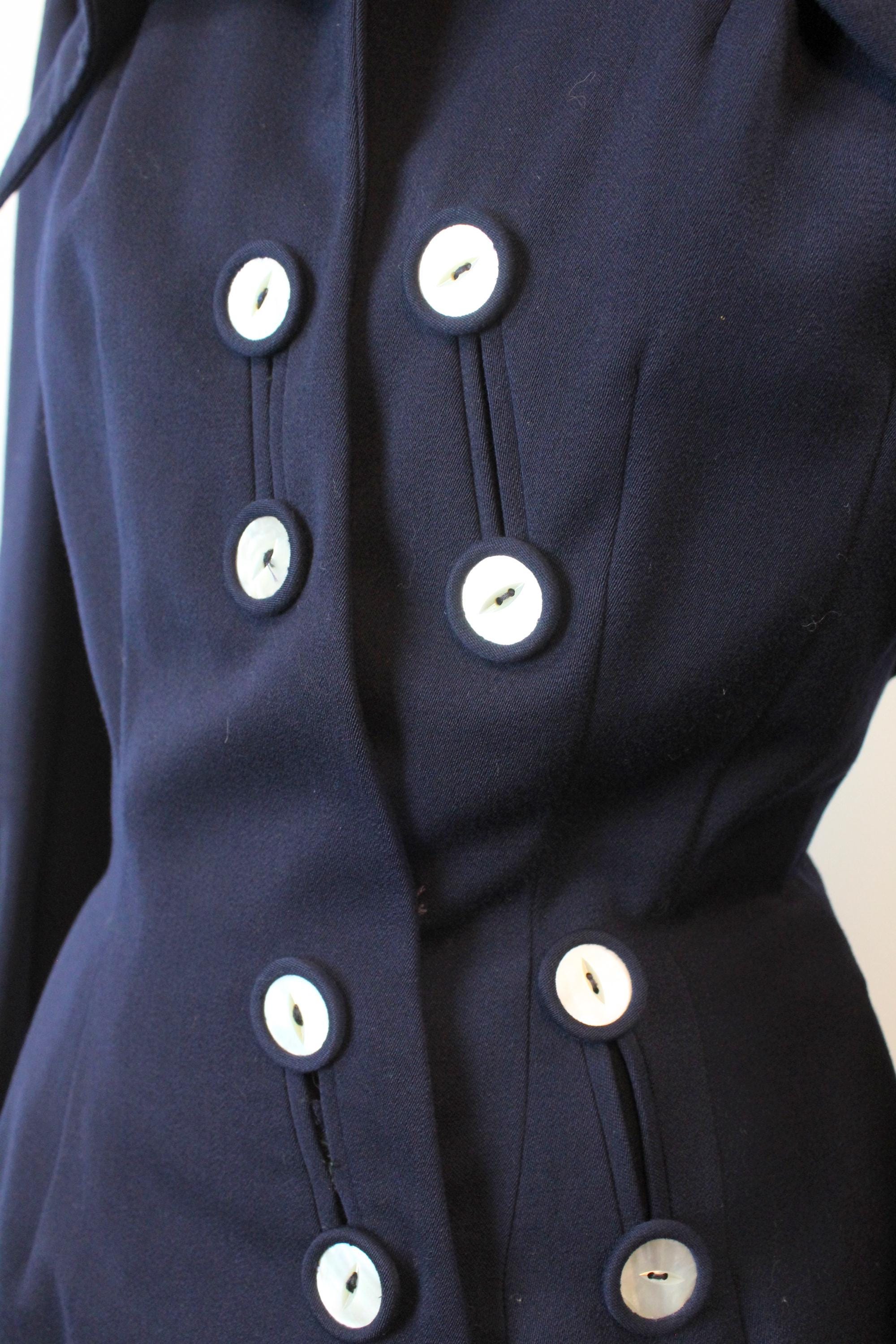 1950s 1951 documented LILLI ANN navy SUIT small medium new fall