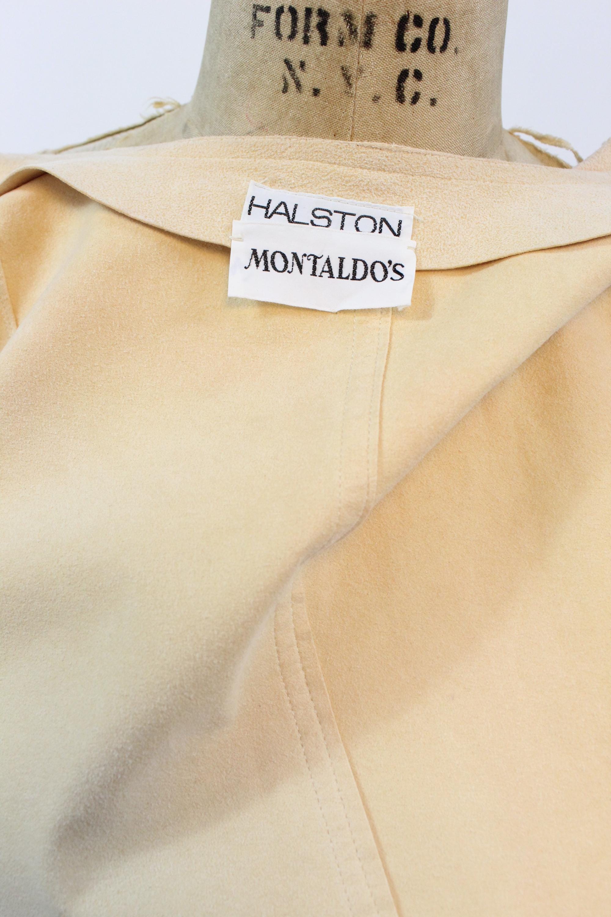 1970s HALSTON wrap dress ultrasuede small medium