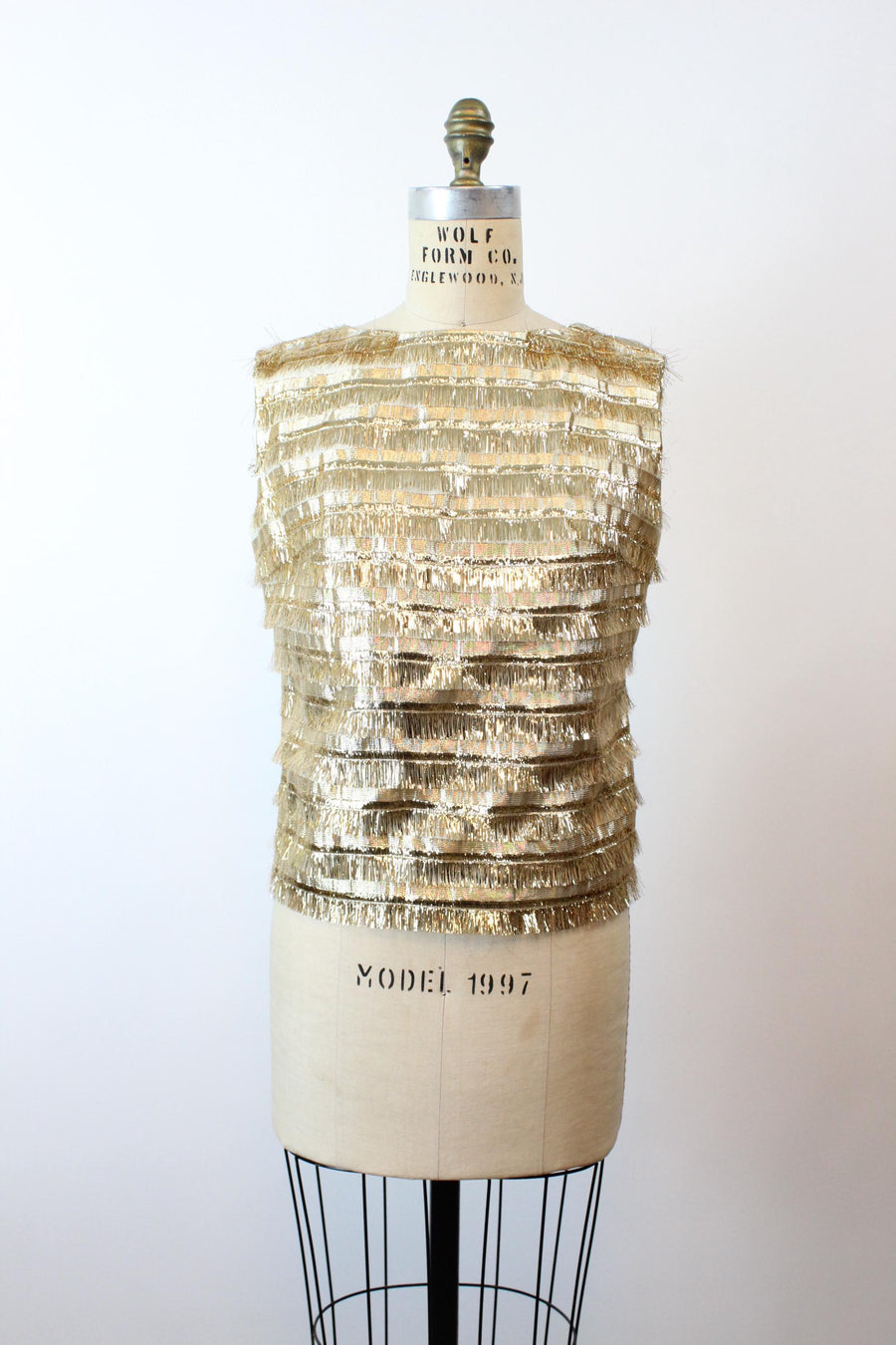 1960s LUREX FRINGE gown dress and top xs small | new fall winter