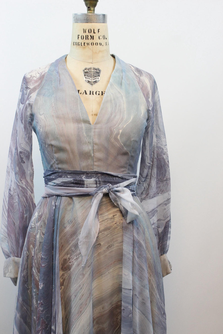 1970s 1974 DON LUIS of ESPANA chiffon maxi dress large | new spring summer