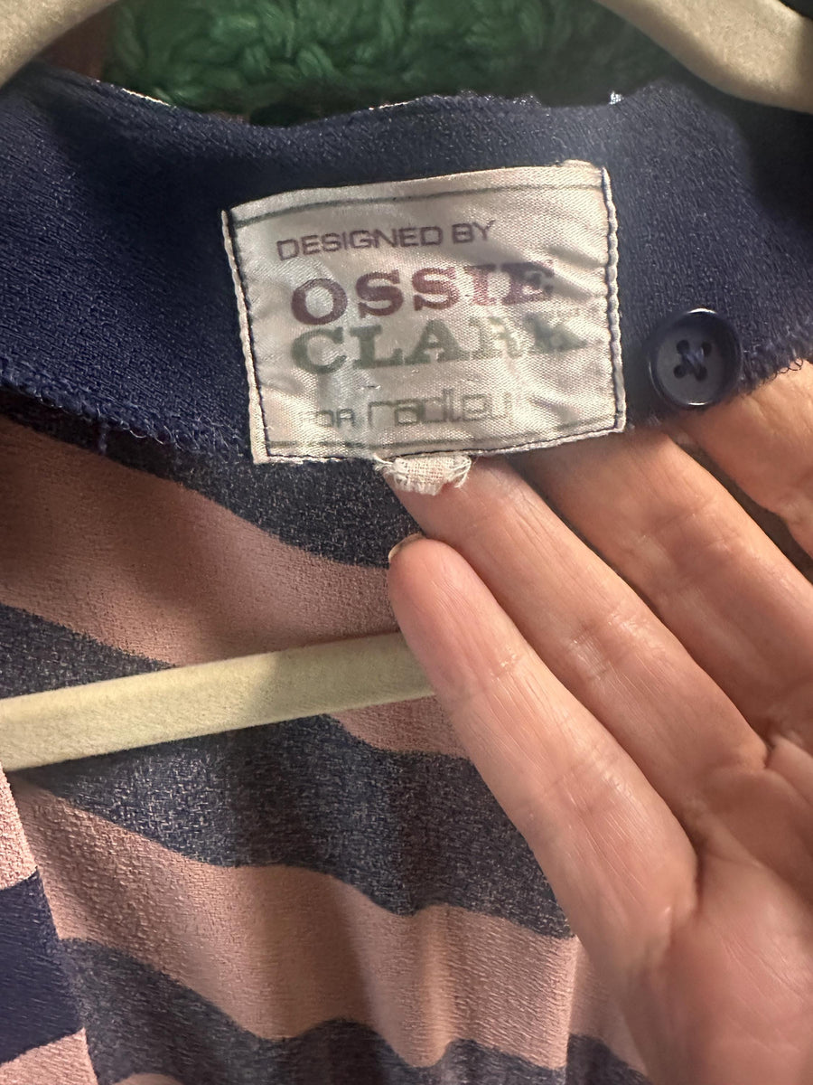 1970s 1971 OSSIE CLARK STRIPES dress xs | new fall winter