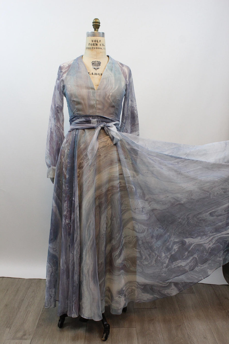 1970s 1974 DON LUIS of ESPANA chiffon maxi dress large | new spring summer