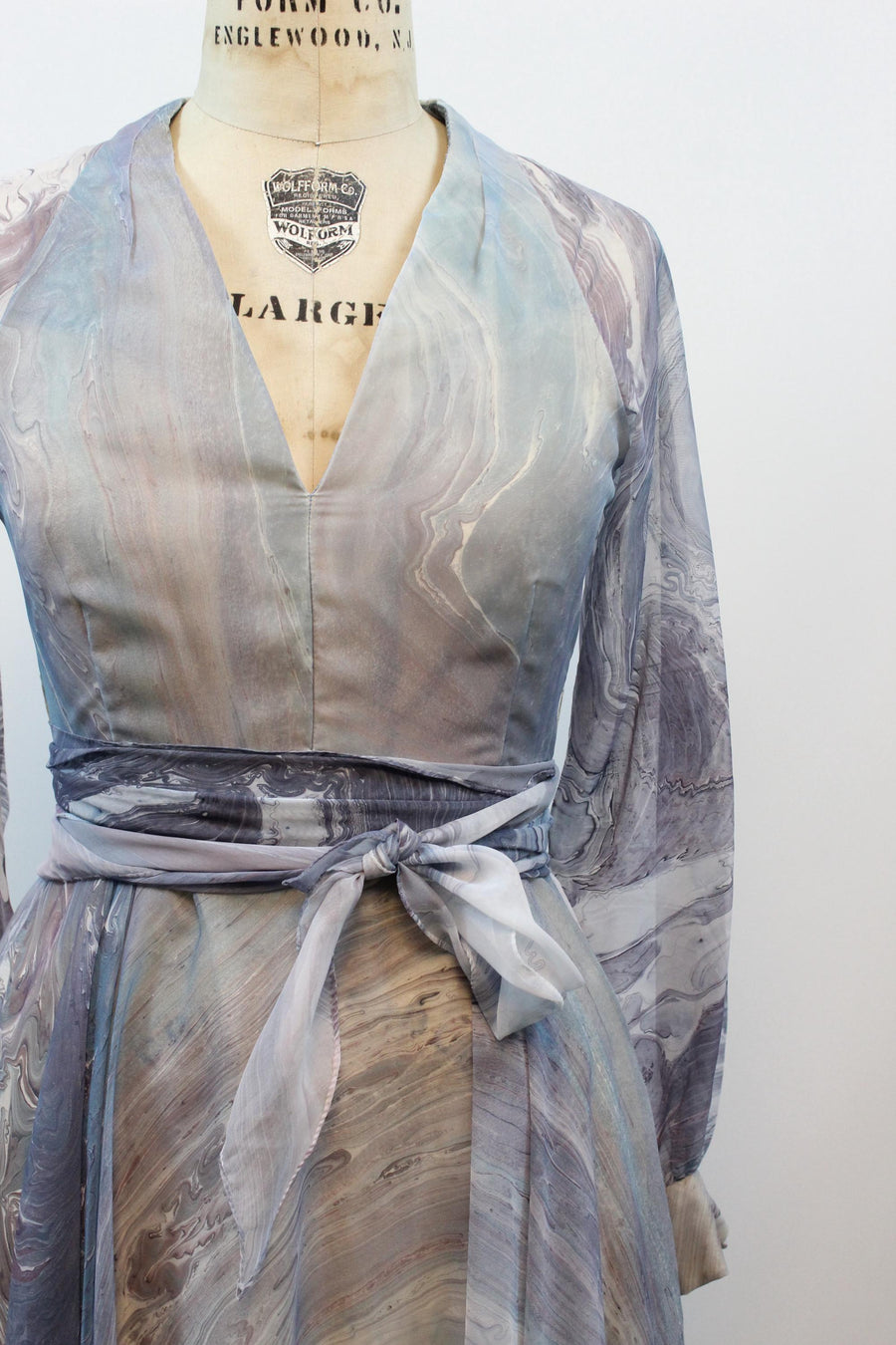 1970s 1974 DON LUIS of ESPANA chiffon maxi dress large | new spring summer