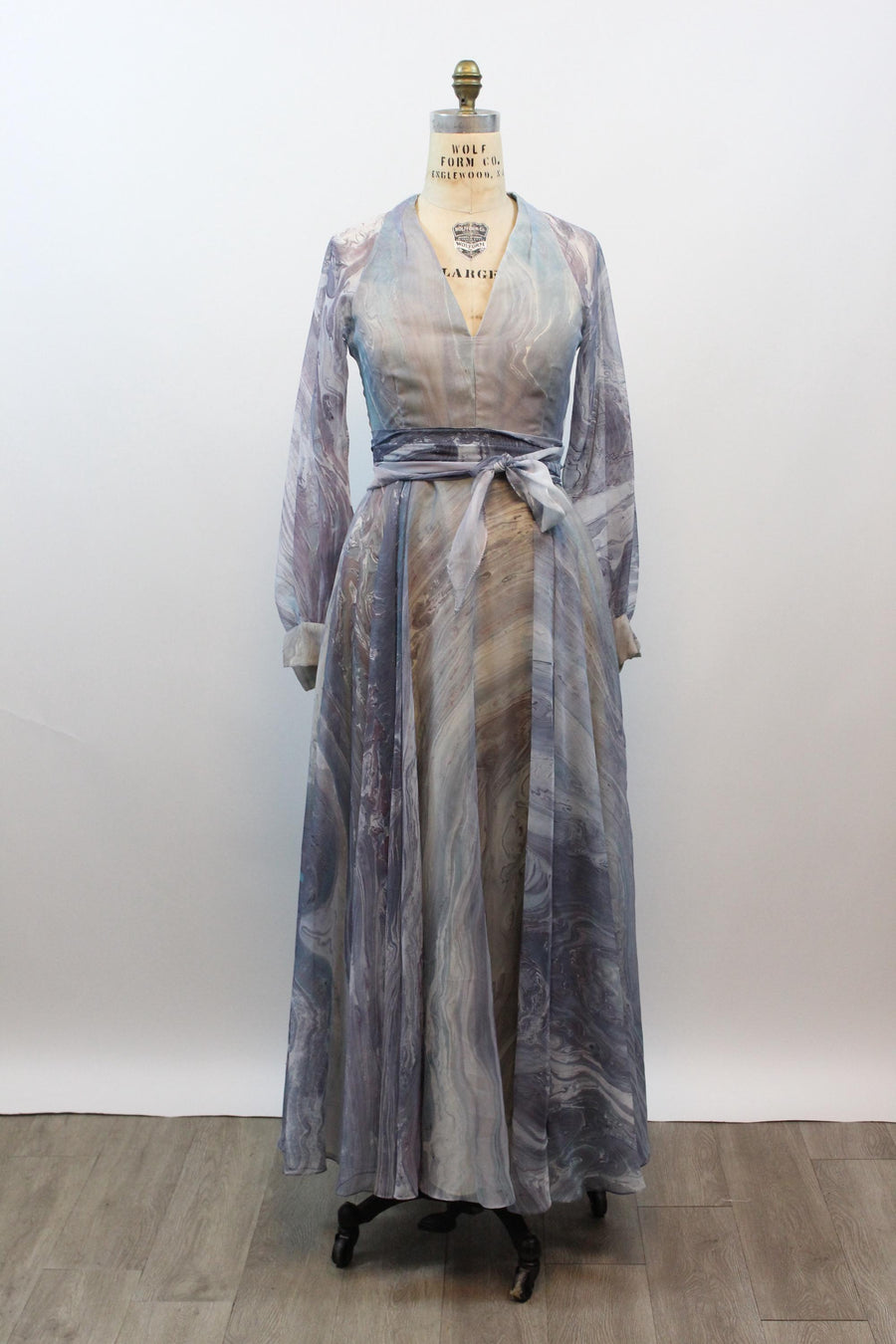 1970s 1974 DON LUIS of ESPANA chiffon maxi dress large | new spring summer