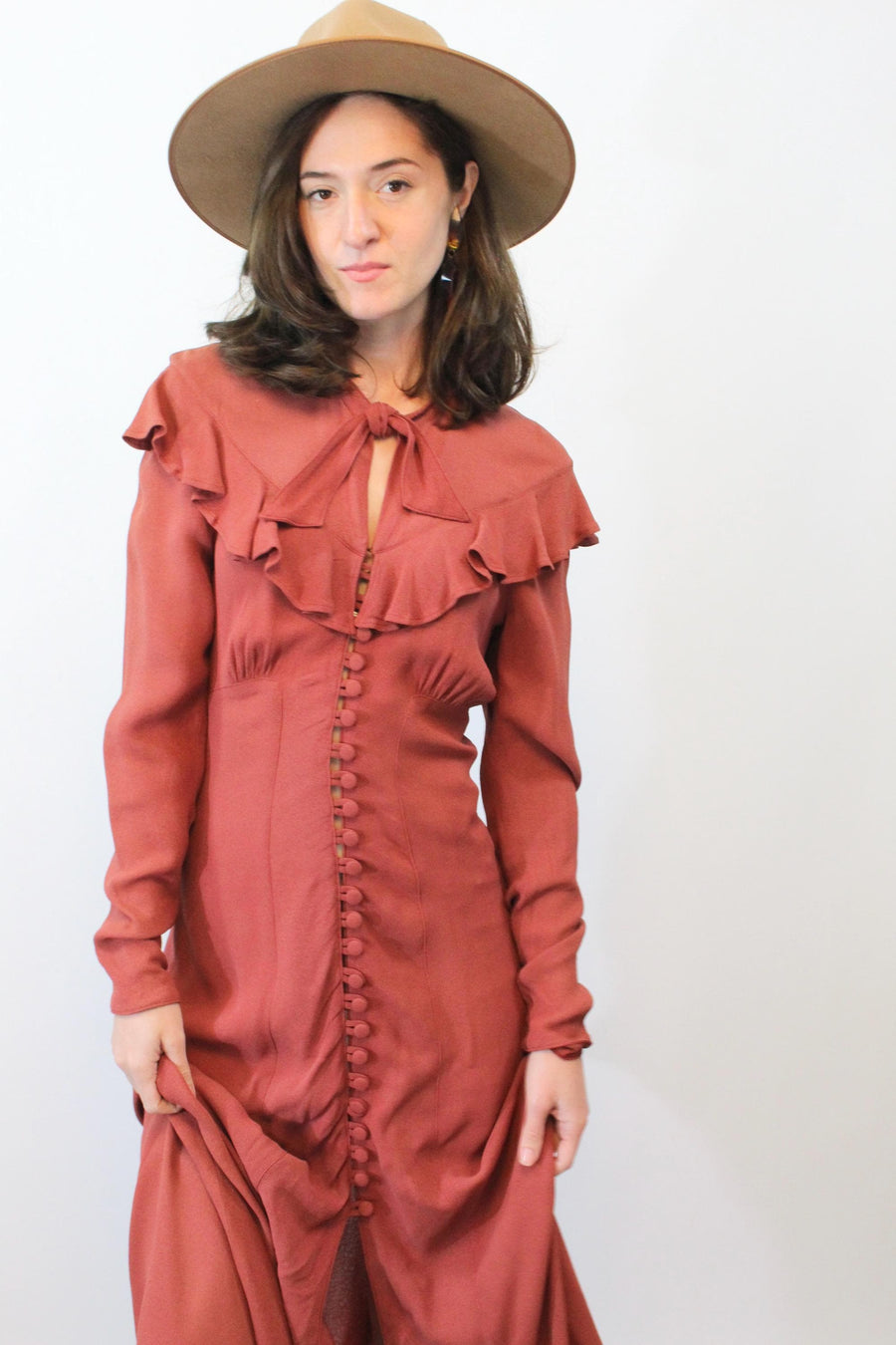 1970s 1971 OSSIE CLARK maxi dress xs | new fall winter