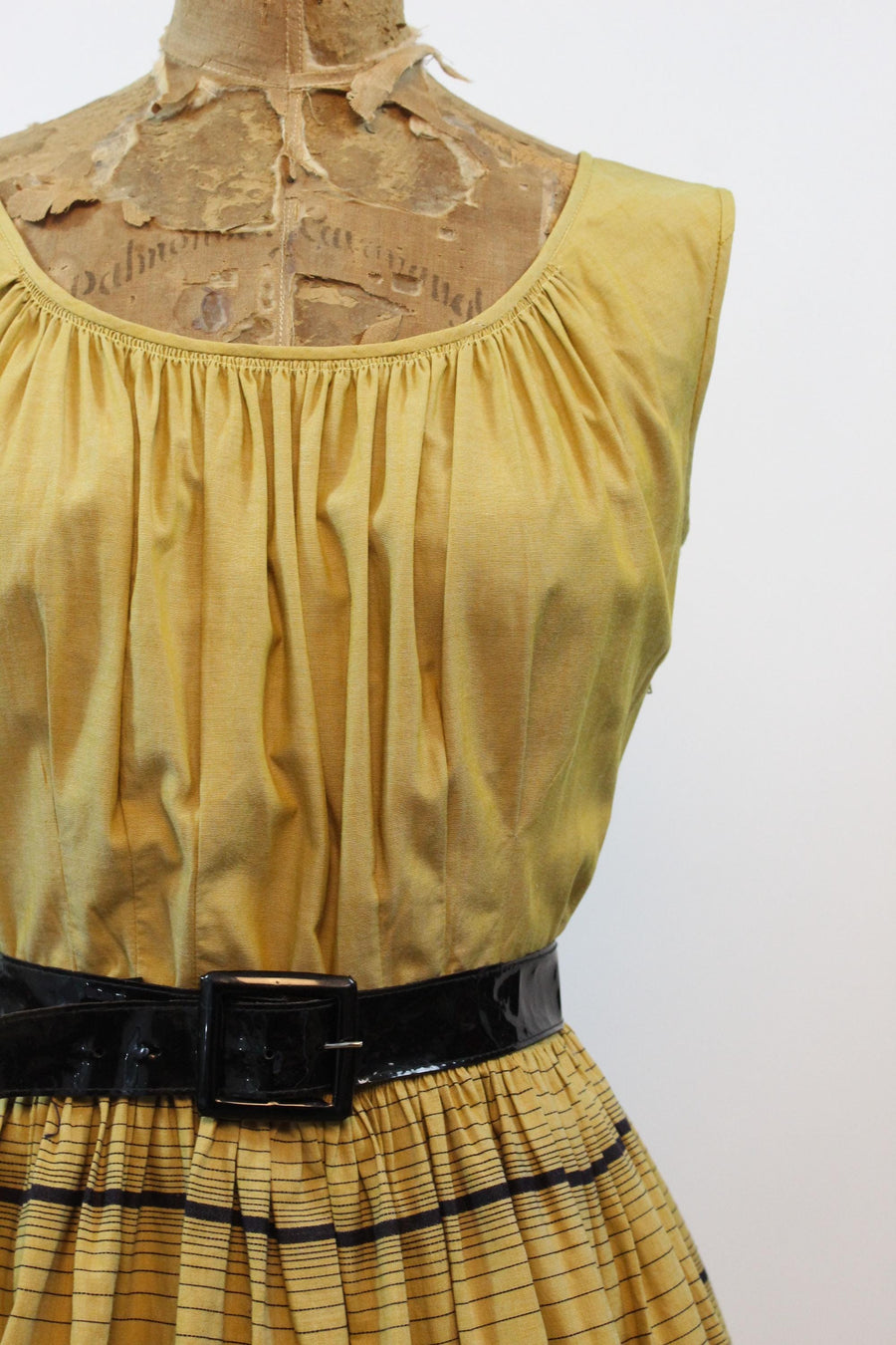 1950s STRIPES cotton peasant dress small medium 1950s STRIPES cotton peasant dress small medium