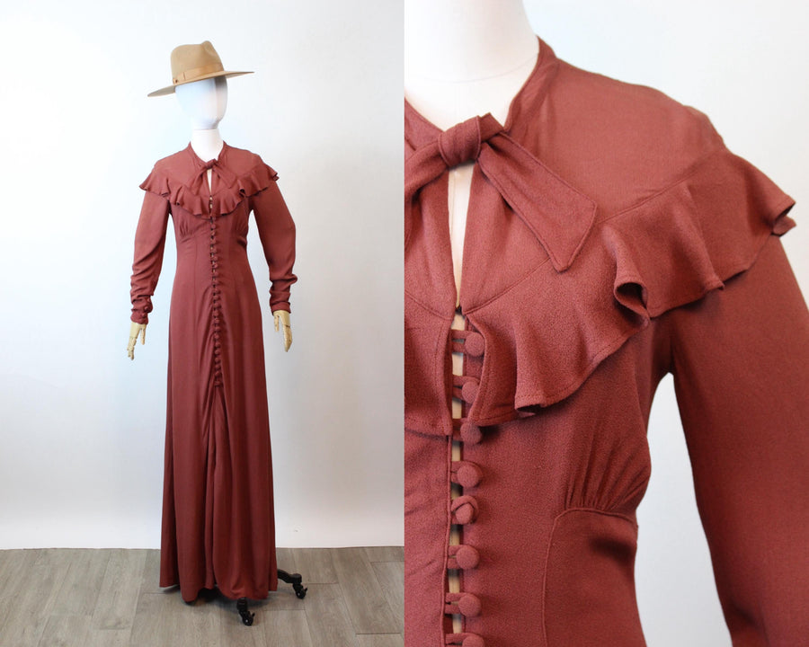 1970s 1971 OSSIE CLARK maxi dress xs | new fall winter
