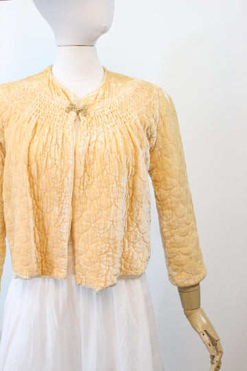 1940s velvet BED JACKET small medium | new spring summer – Napa