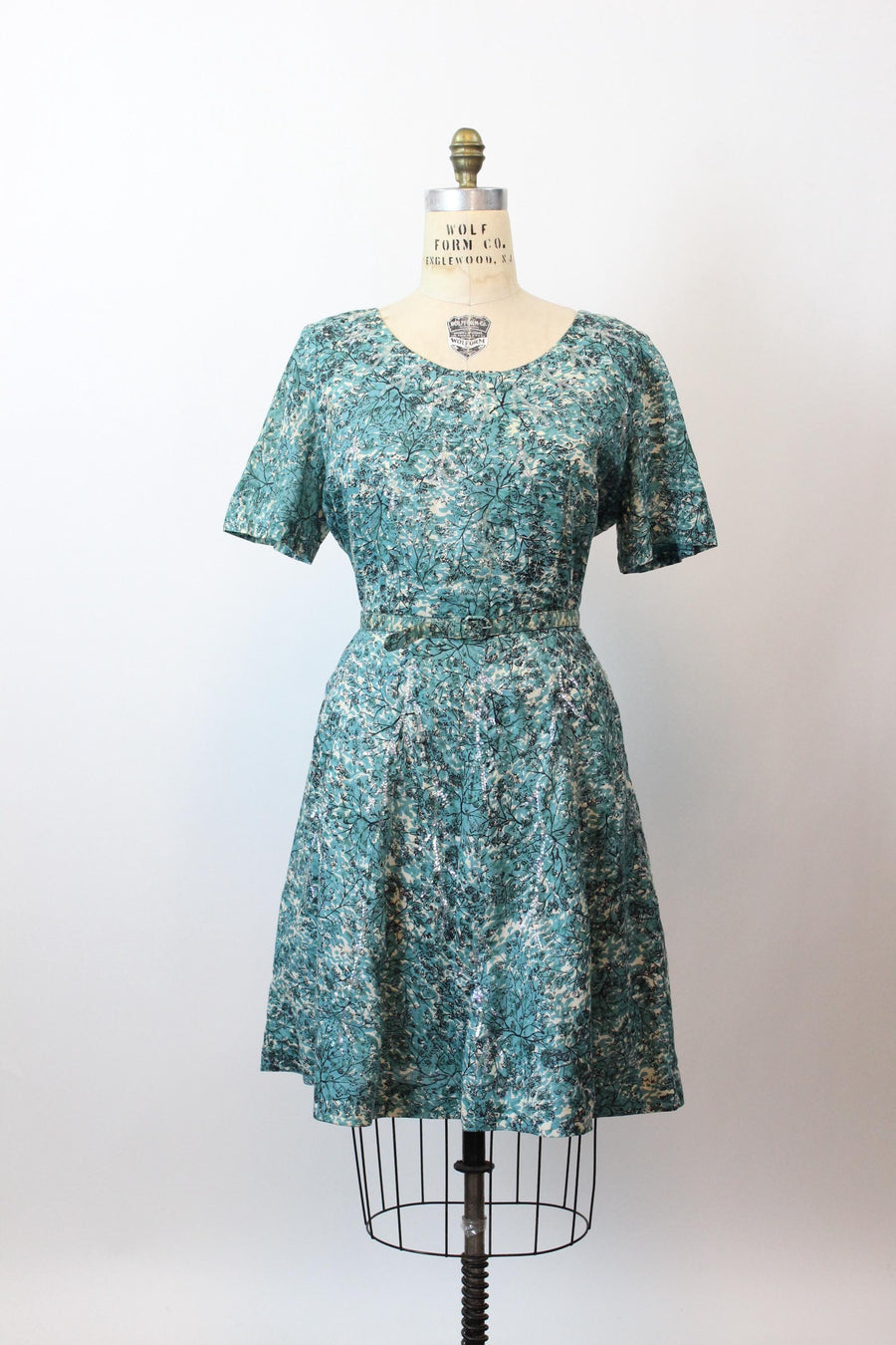 1950s ALLEN PECK sequin cotton dress VOLUP xl