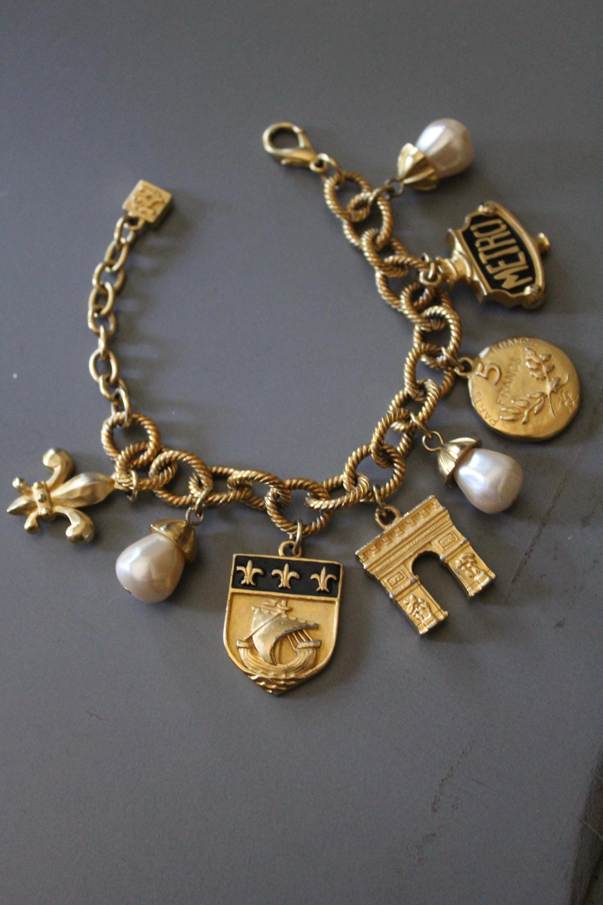 1990s KARL LAGERFELD Paris charm bracelet | new spring summer